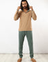 Jacquard hooded sweater