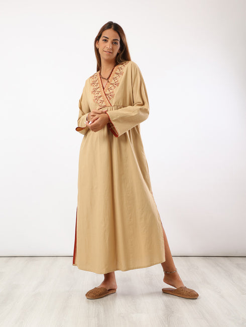 Short sleeves cotton dress