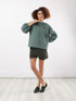 Printed milton sweatshirt with hoodie