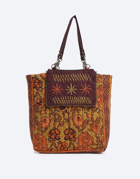Small bag with hand embroidered and beaded