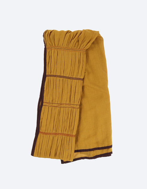 shawl in voile with colorful embroidery