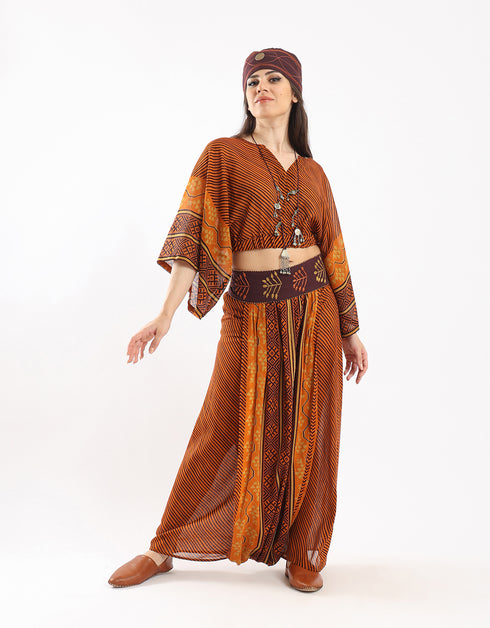 Embroidered band cotton belt