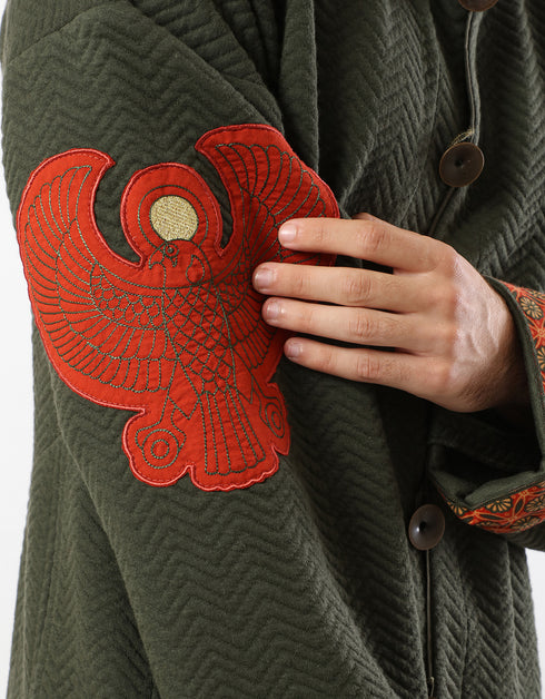 Embroidery quilted jacket