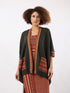 Knitted jacquard jacket