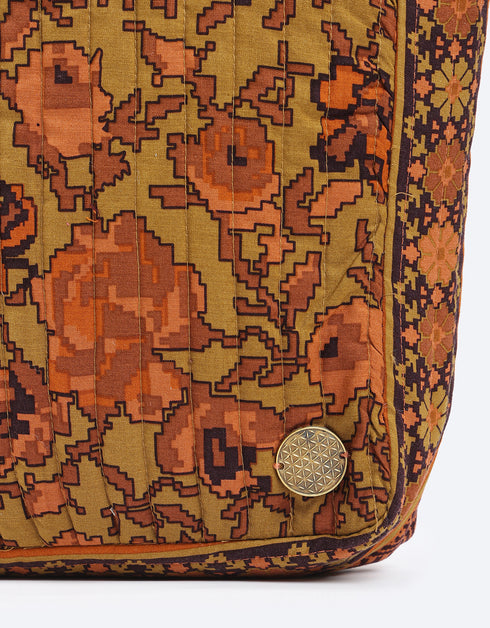 Printed padded bag with a small pouch