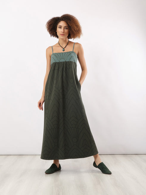 Long printed milton dress