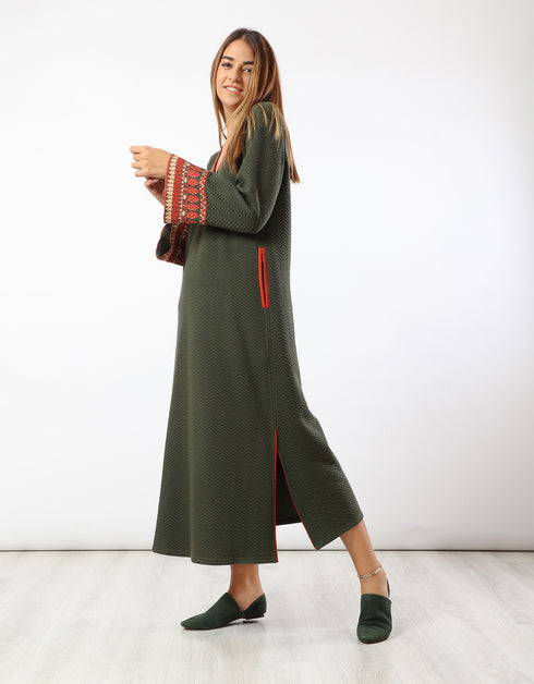 فستان متعرج مبطن