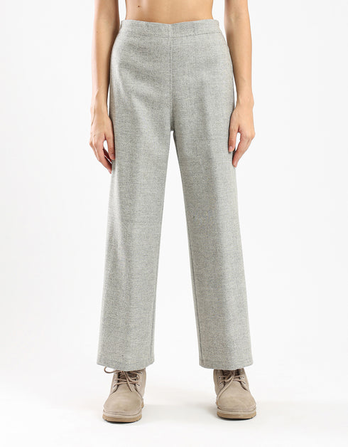 Wide leg pants with elastic on the back