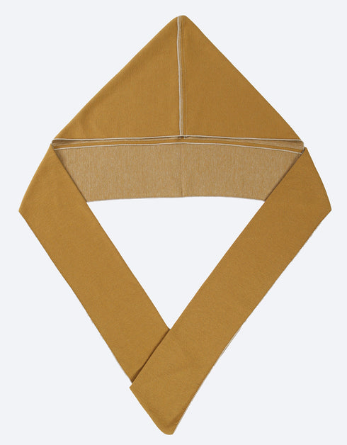 Reversible hooded scarf in 2 coloured jacquard