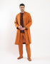 Straight leg cotton pants with patch pockets on the front