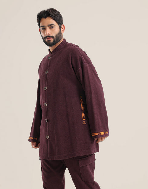 Jacket with stand up collar