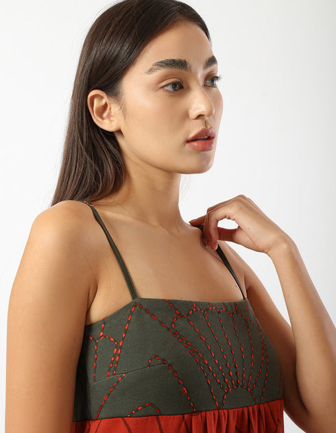 Long printed milton dress