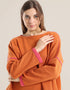 Oversized jacquard sweater with long sleeves
