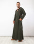 Printed hooded jellabiya