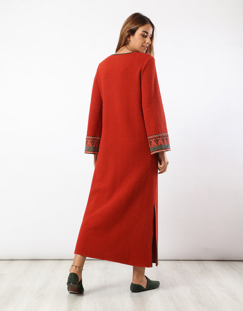 فستان متعرج مبطن