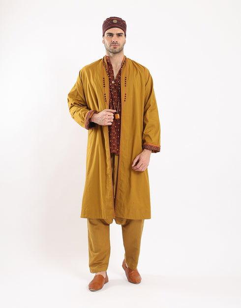 Printed cotton shirt with a single front pocket