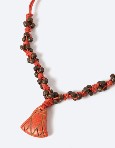 Lotus pendant stone necklace