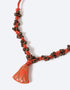 Lotus pendant stone necklace