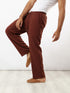 Straight patterned jacquard pants