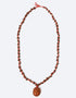 Carved scarab stone necklace