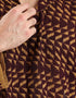 Printed cotton hooded gauze shirt with two front puff pockets.