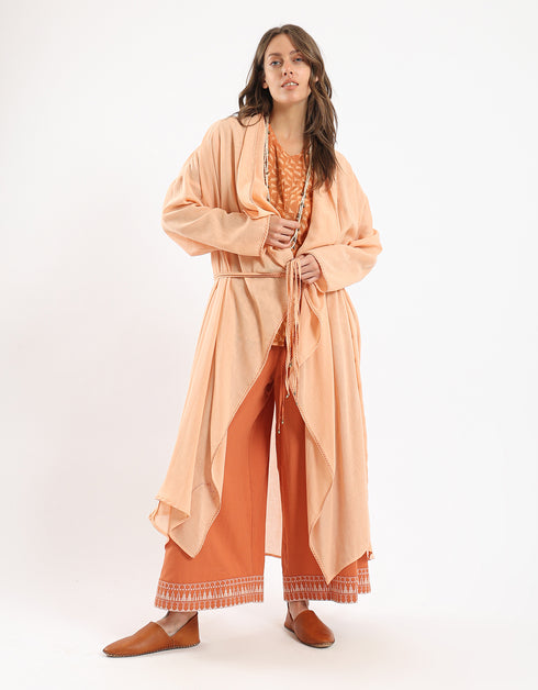 Oversized shirt in printed cotton gauze