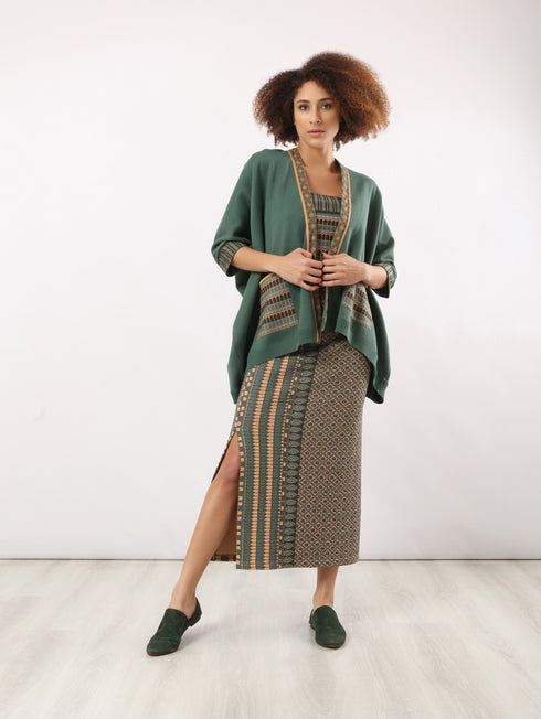 Knitted jacquard jacket