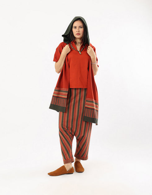 Patterned jacquard pants