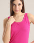 Sleeveless tank top with round neckline