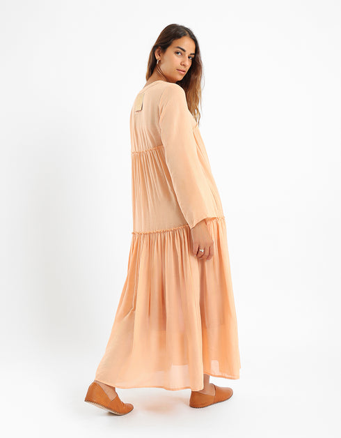 Long dress with V Neckline