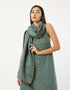 Milton embroidered printed shawl