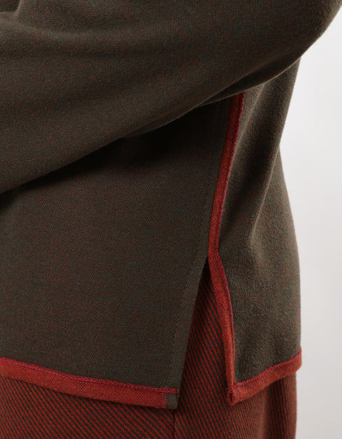Jacquard hooded sweater