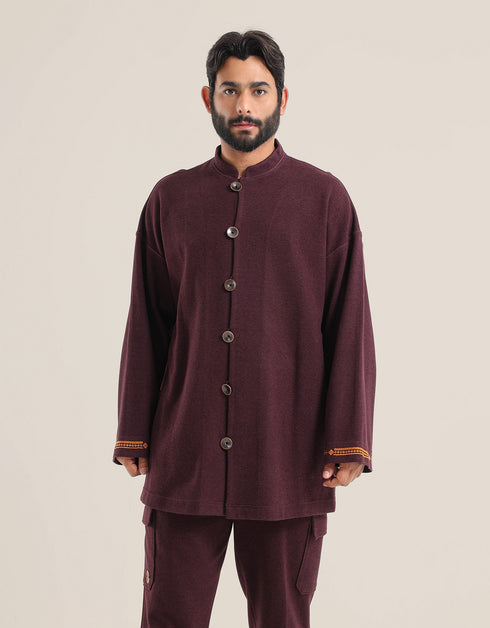 Jacket with stand up collar