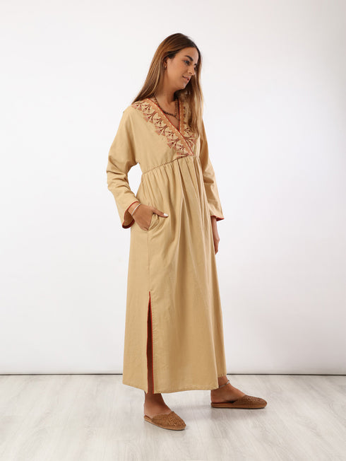 Short sleeves cotton dress