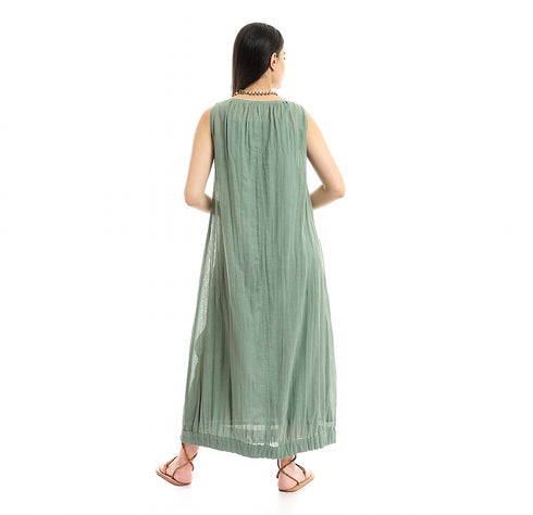 Cotton gauze long dress