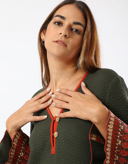 فستان متعرج مبطن