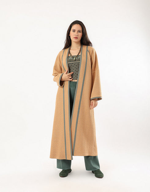 Quilted long coat