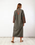 Wool blended coat with embroidery