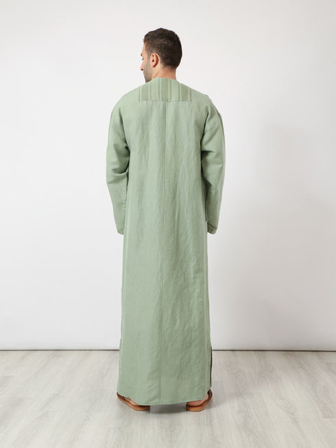 Jellabiya in linen and cotton