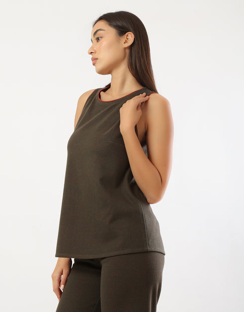 Reversible jacquard tank top