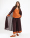 Top in cotton thin straps with a V-neckline