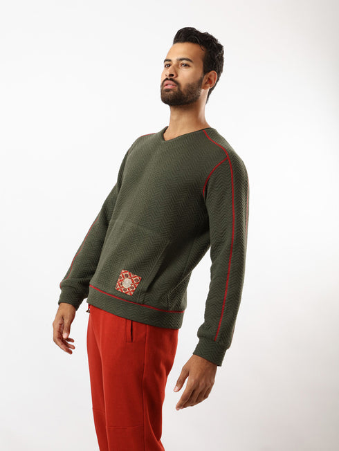 Quilted sweatshirt