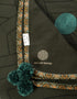 Milton embroidered printed shawl