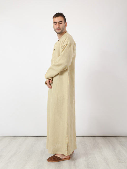 Jellabiya in linen and cotton