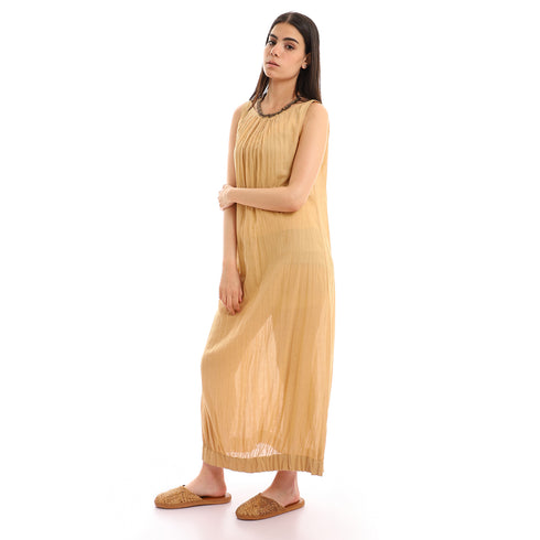 Cotton gauze long dress
