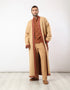 Long printed quilted coat