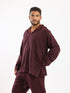 Cotton hooded shirt with Details