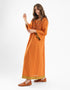 Embroidery cotton long dress