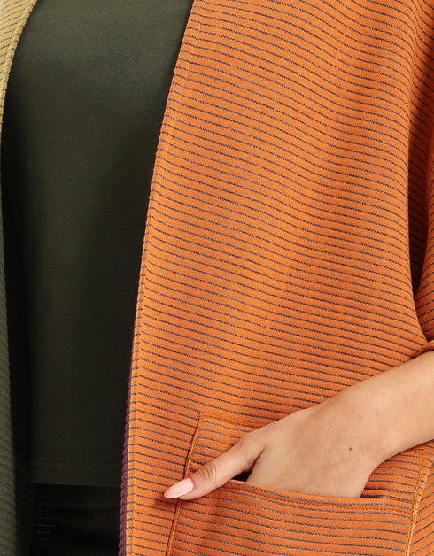 Reversible quilted coat with 2 different colours