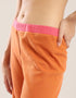 Reversible straight leg pants with contrasting colour